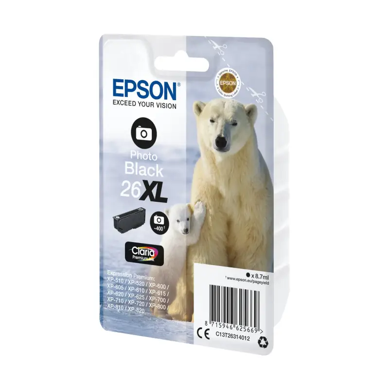 Epson Tusz XL photo black Claria Premium T 2631