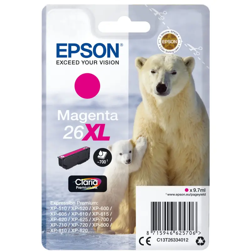 Epson Tusz XL magenta Claria Premium T 263      T 2633