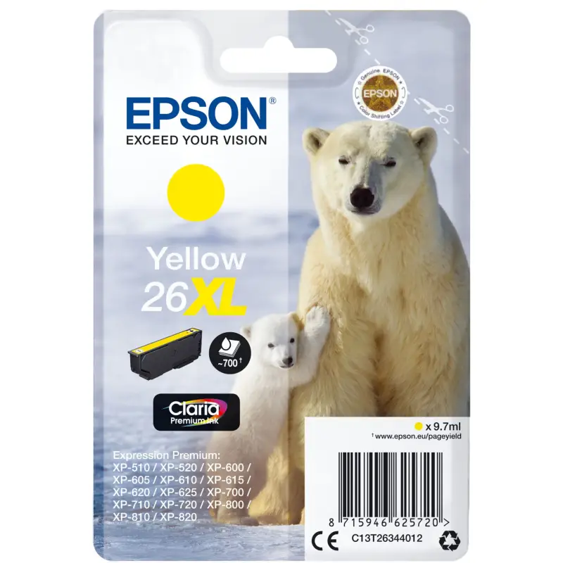 Epson Tusz XL zolty Claria Premium T 263      T 2634