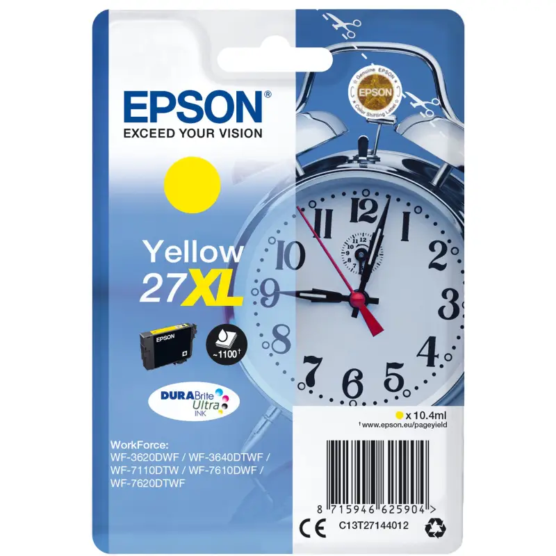 Epson DURABrite Ultra Ink 27 XL Tusz zolty T 2714