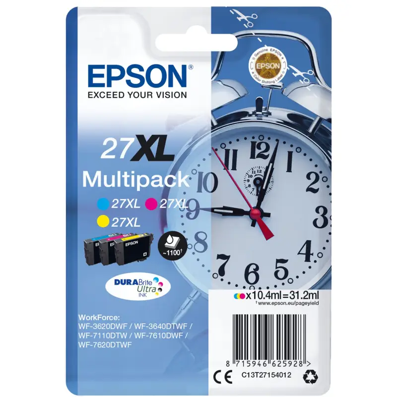 Epson DURABrite Ultra Ink 27 XL Multipack (3 kolory)      T 2715