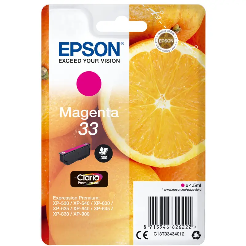 Epson Tusz magenta Claria Premium 33         T 3343