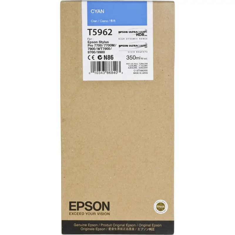 Epson Tusz cyan T 596  350 ml  T 5962