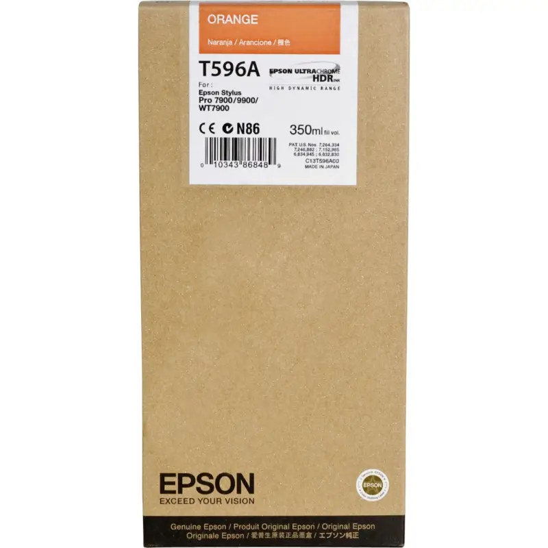 Epson Tusz pomaranczowy T 596  350 ml  T 596A
