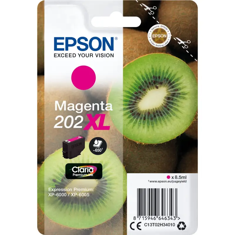 Epson Tusz magenta Claria Premium 202 XL     T 02H3