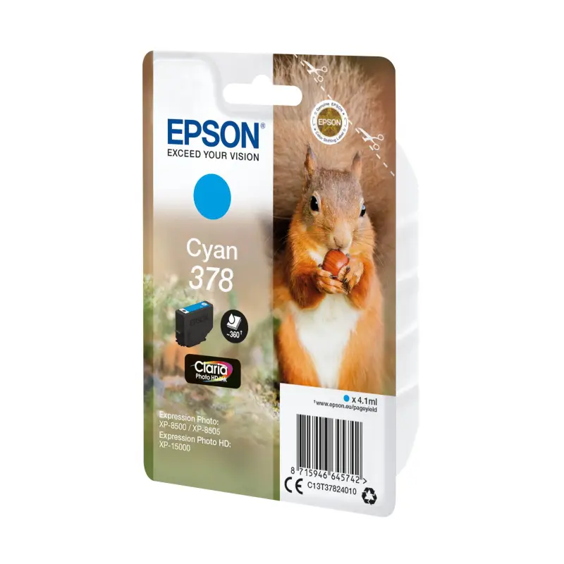 Epson Tusz cyan Claria Photo HD 378       T 3782