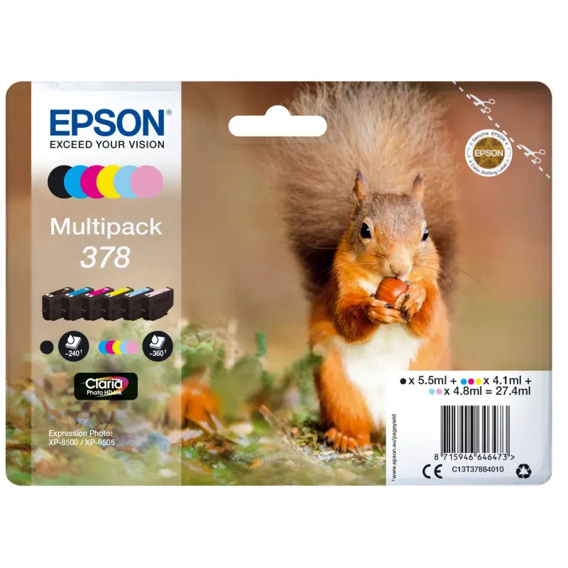 Epson multipak Claria Photo HD T 378 (6 Farben)  T 3788