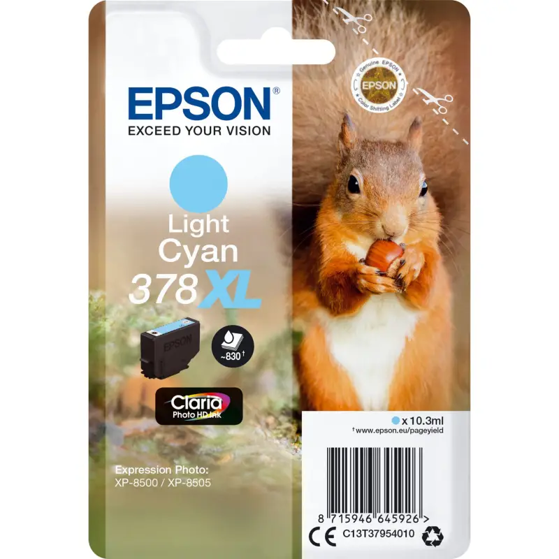 Epson Tusz light cyan Claria Photo HD 378 XL    T 3795