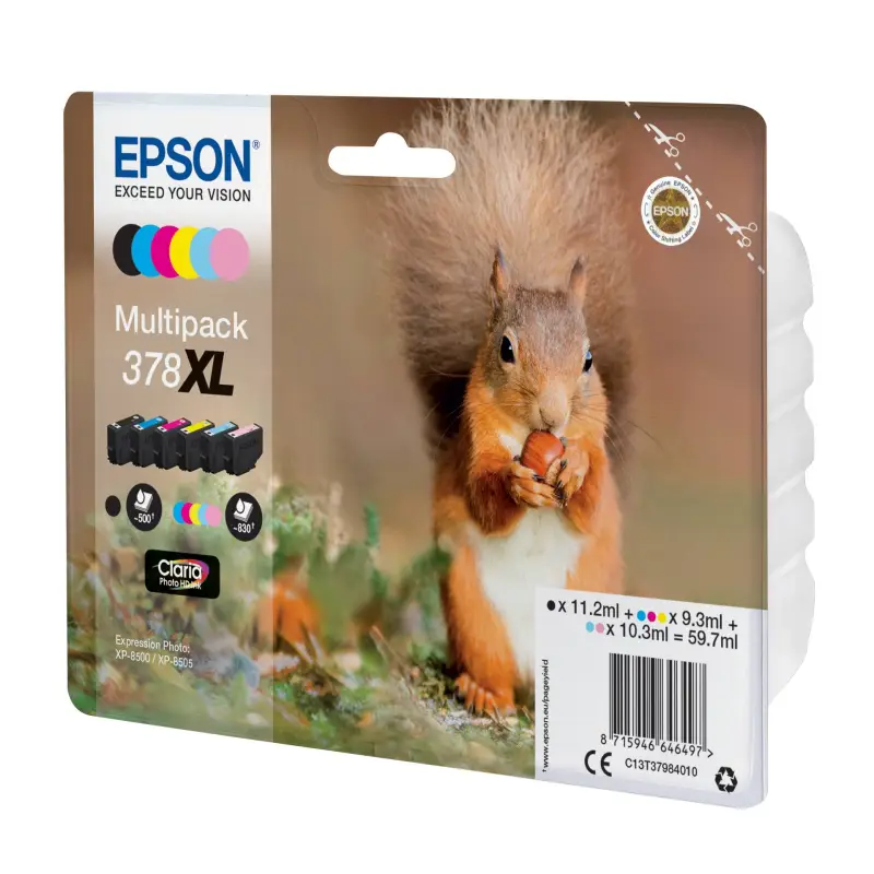 Epson multipak Claria Photo HD T 378 XL (6 Farben)       T 3798