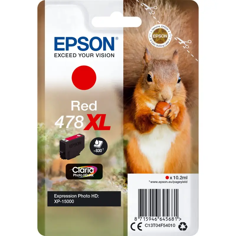 Epson Tusz red Claria Photo HD 478 XL    T 04F5