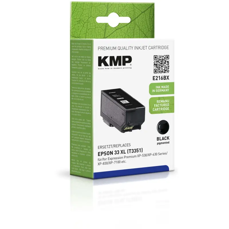 KMP E216BX Tusz czarny kompatybilny z Epson T 3351 XL