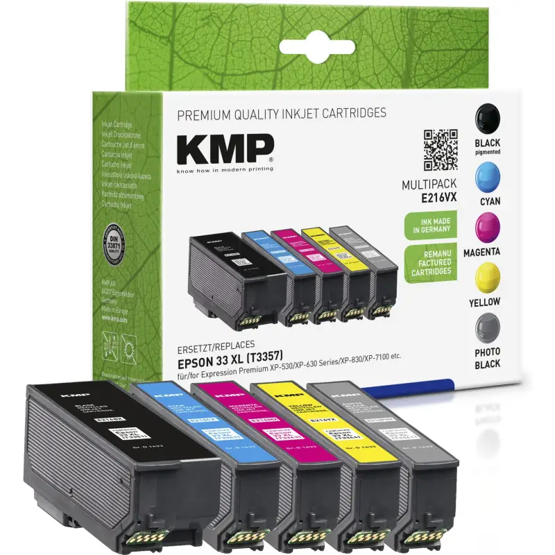 KMP E216VX multipak BK/PBK/CMY kompatybilny z Epson T 3357 XL