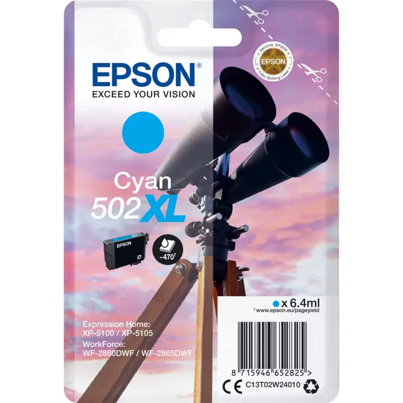 Epson Tusz cyan 502 XL         T 02W2