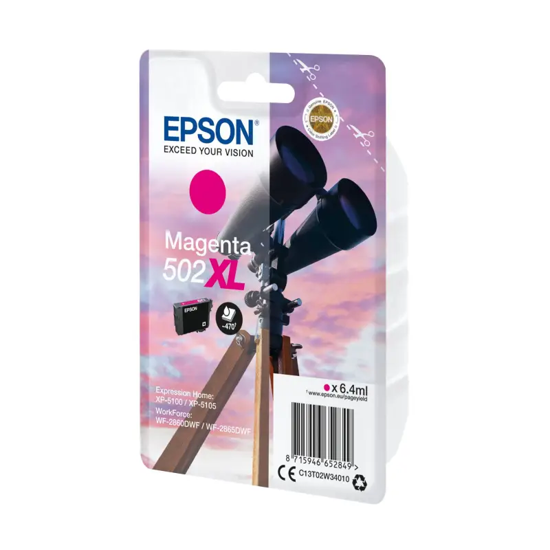 Epson Tusz magenta 502 XL         T 02W3