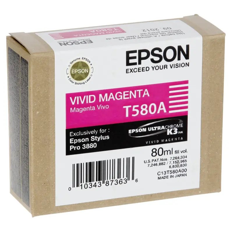 Epson Tusz vivid magenta T 580 80 ml       T 580A