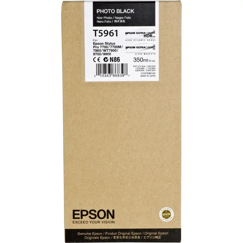 Epson Tusz photo czarny T 596 350 ml T 5961