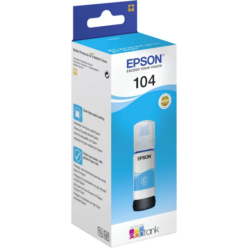 Epson EcoTank cyan T 104 65 ml    T 00P2