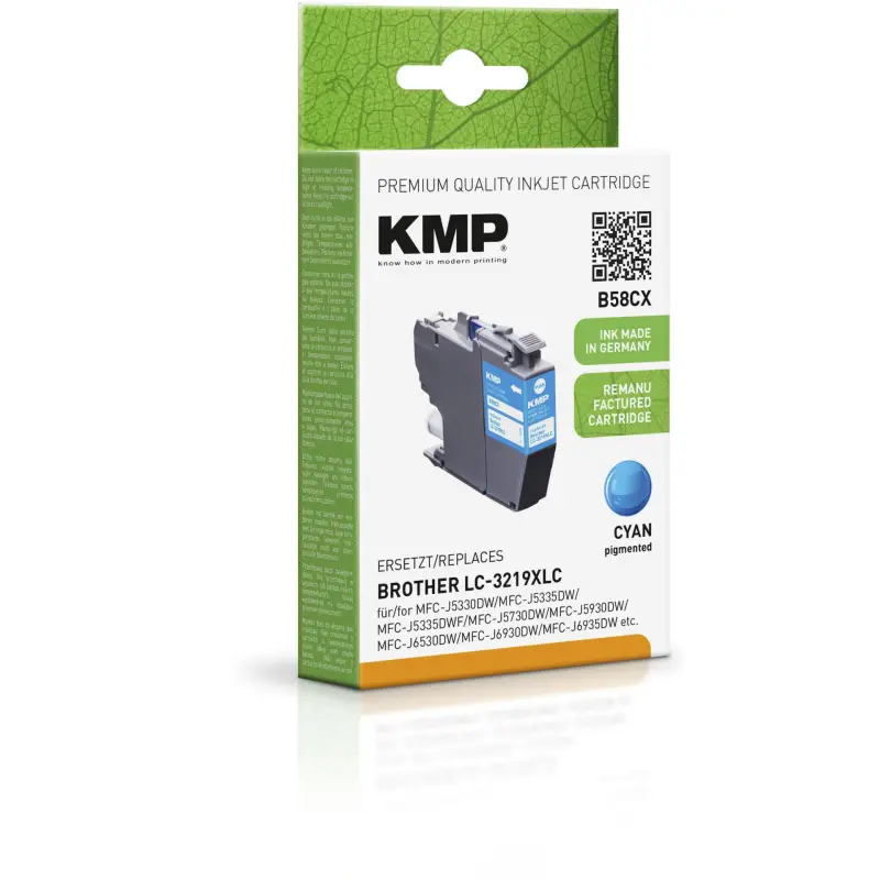 KMP B58CX Tusz cyan komp. z Brother LC-3219XLC