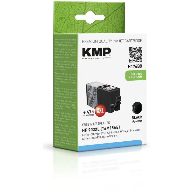 KMP H176BX Tusz czarny kompatybilny z HP T6M15AE 903XXL