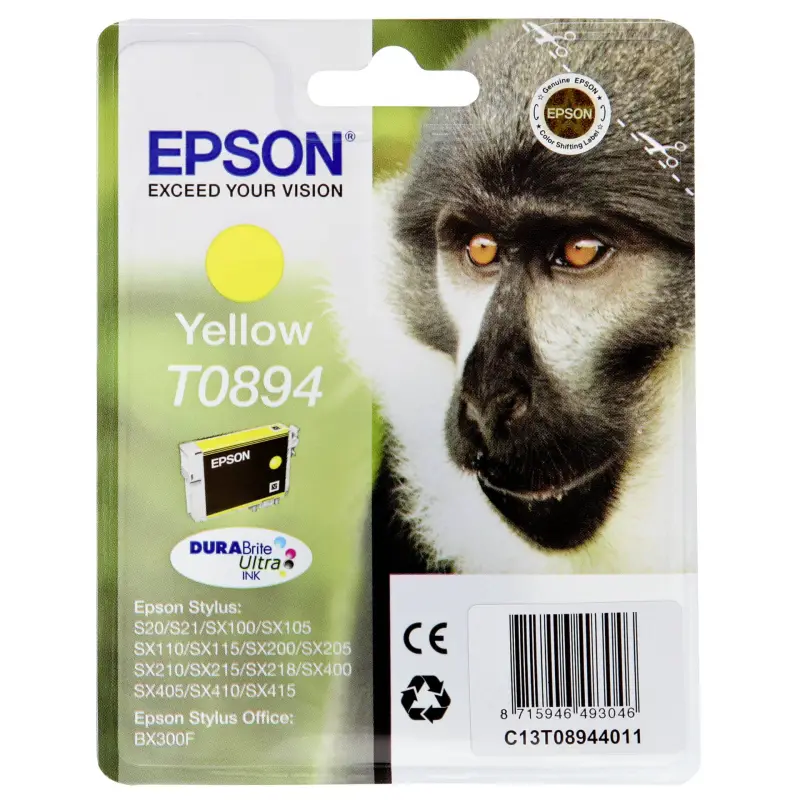 Epson DURABrite Ultra Ink T 089 Tusz zolty T 0894