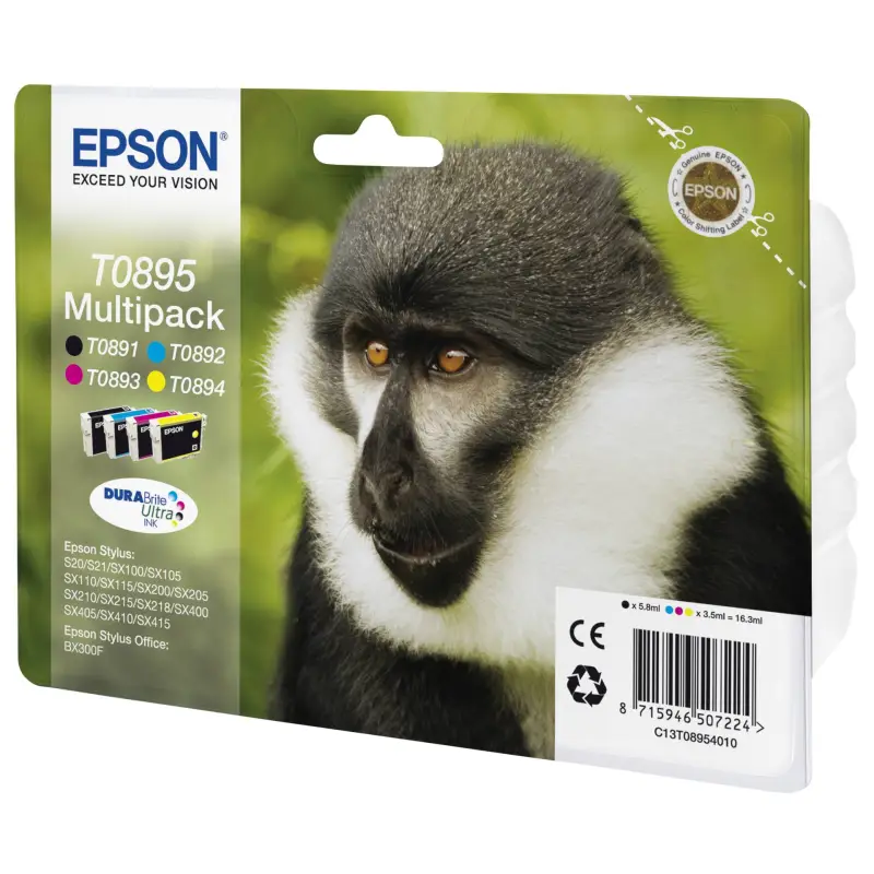 Epson DURABrite Ultra Ink T 089 Multipack BCMY T 0895
