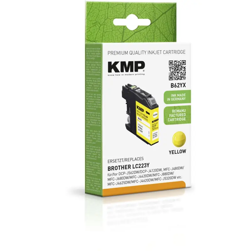 KMP B62YX tusz yellow kompatybilny z Brother LC-223 Y