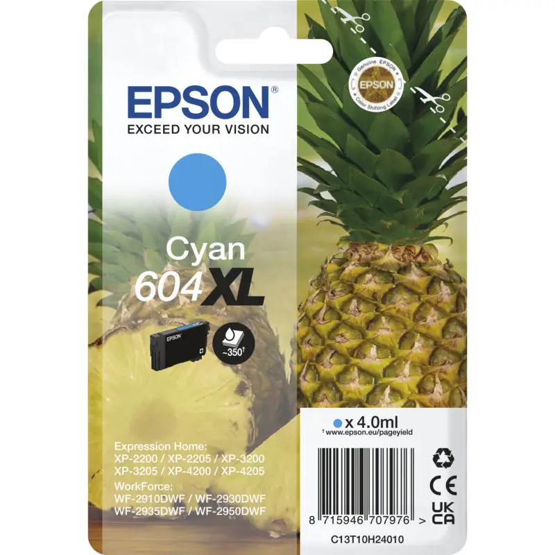 Epson tusz cyan 604 XL         T 10H2