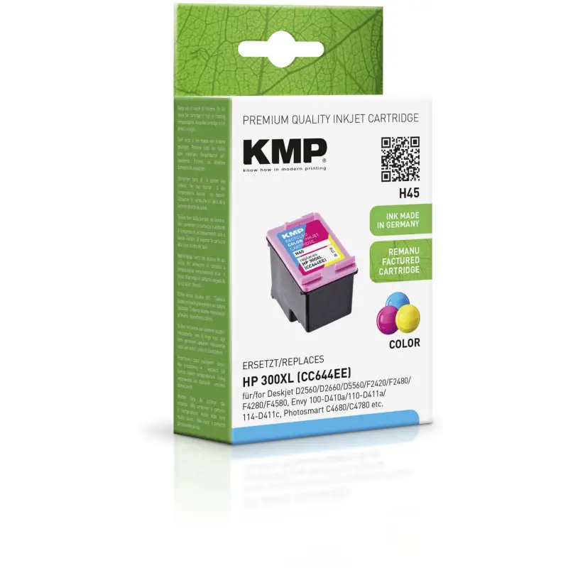 KMP H45 Tusz kolor do HP CC 644 EE Nr. 300XL