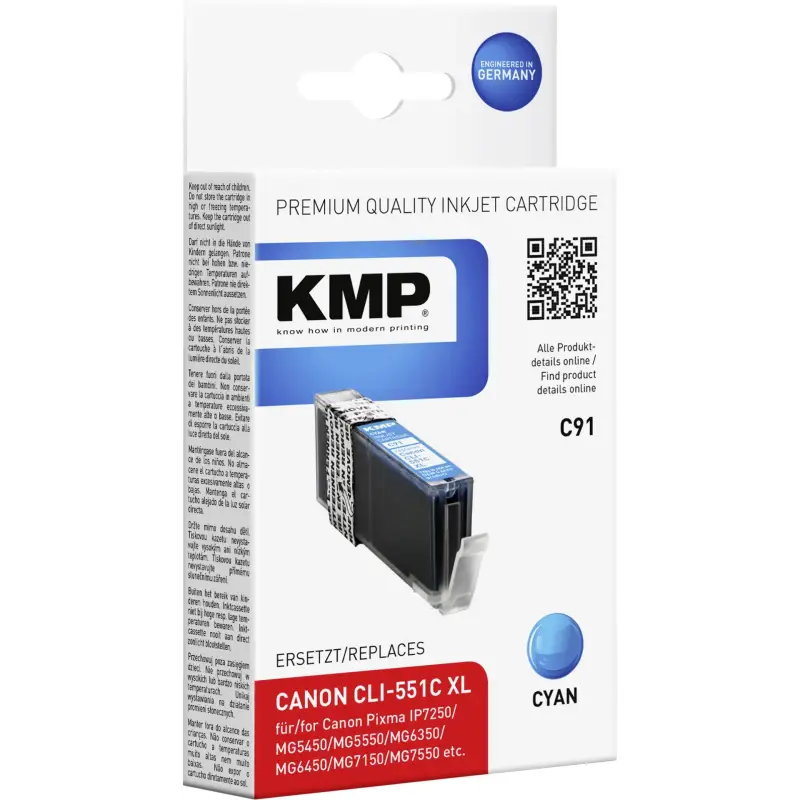 KMP C91 Tusz cyan do Canon CLI-551 C XL