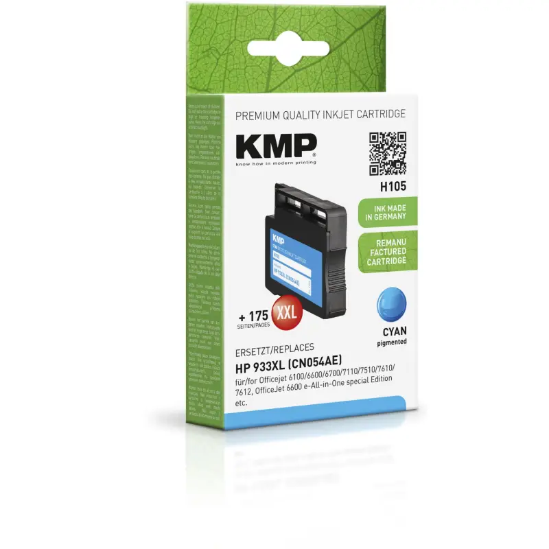 KMP H105 Tusz cyan do HP CN 054 AE 933 XL