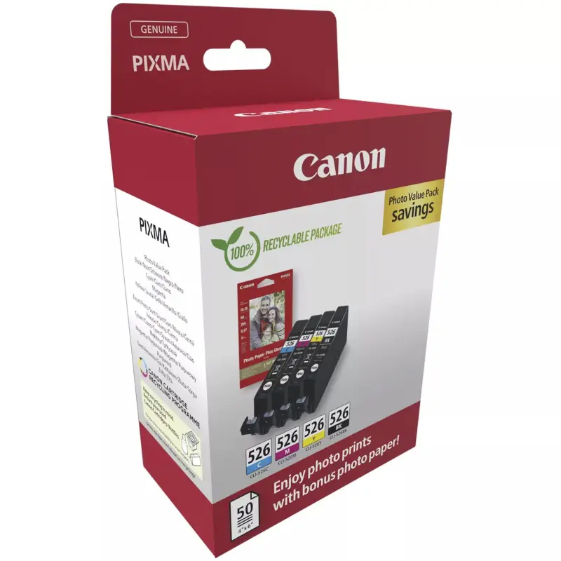 Canon CLI-526 BK/C/M/Y Photo Value Pack