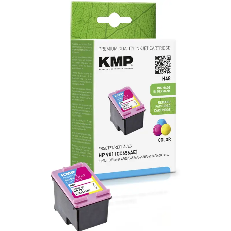 KMP H48 Tusz kolor do HP CC656AE