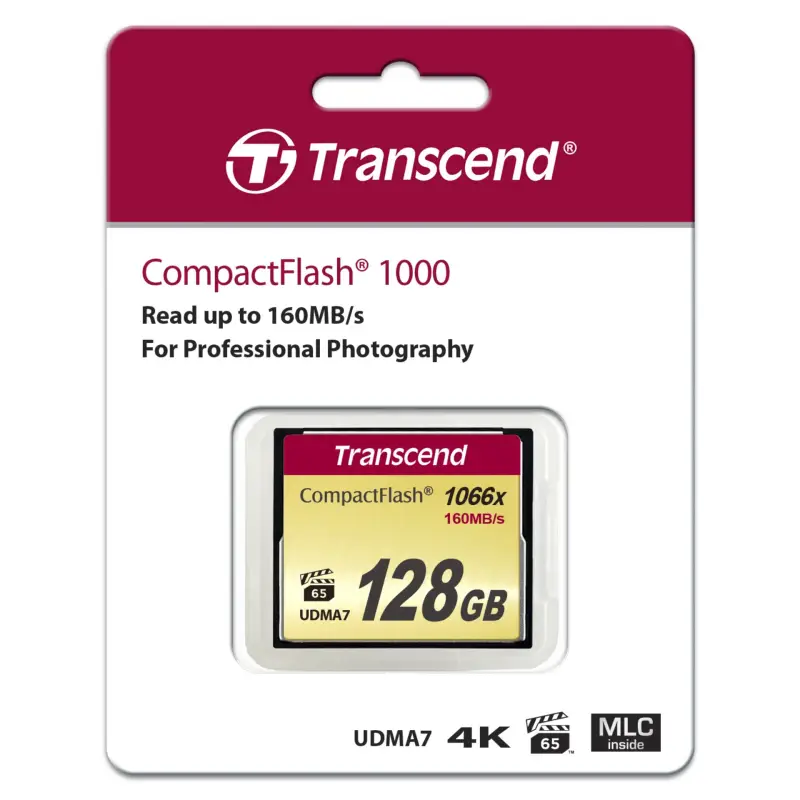 Transcend Compact Flash    128GB 1000x