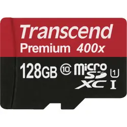 Transcend microSDXC        128GB Class 10 UHS-I 400x + adapter SD