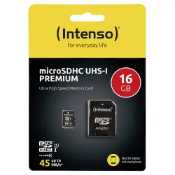 Intenso microSDHC Card      16GB Class 10 UHS-I Premium