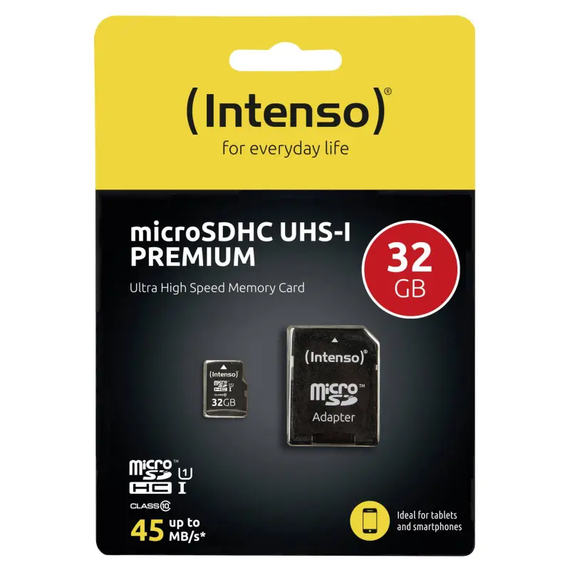 Intenso microSDHC Card      32GB Class 10 UHS-I Premium