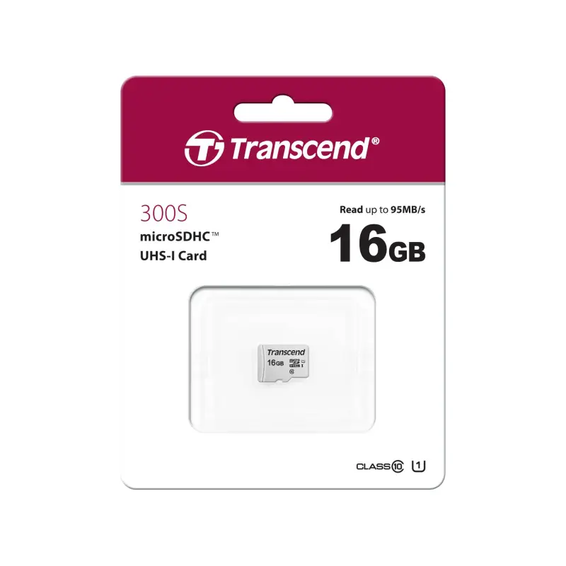 Transcend microSDHC 300S    16GB Class 10 UHS-I U1
