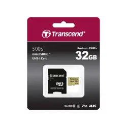 Transcend microSDHC 500S    32GB Class 10 UHS-I U3 V30 + adapter