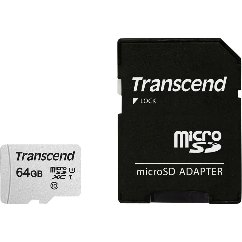 Transcend microSDXC 300S-A  64GB Class 10 UHS-I U1
