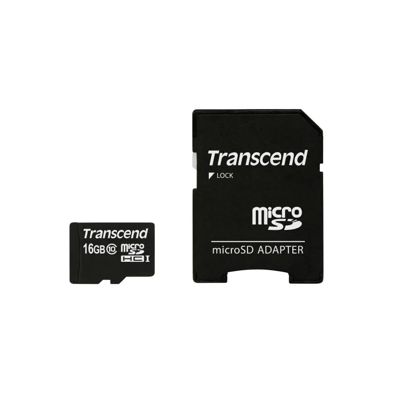 Transcend microSDHC         16GB Class 10 + adapter SD