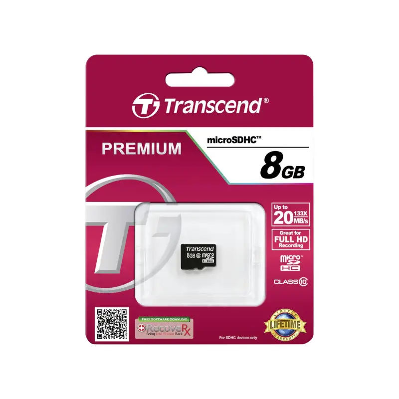 Transcend microSDHC          8GB Class 10