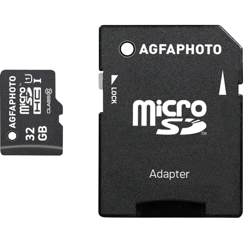 AgfaPhoto MicroSDHC UHS-I   32GB High Speed Class 10 U1 + adapter