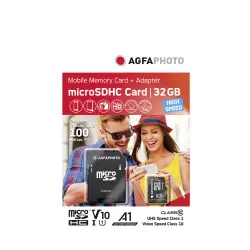 AgfaPhoto MicroSDHC UHS-I   32GB High Speed Class 10 U1 + adapter