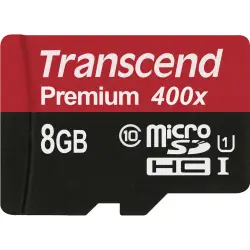 Transcend microSDHC          8GB Class 10 UHS-I 400x + adapter SD