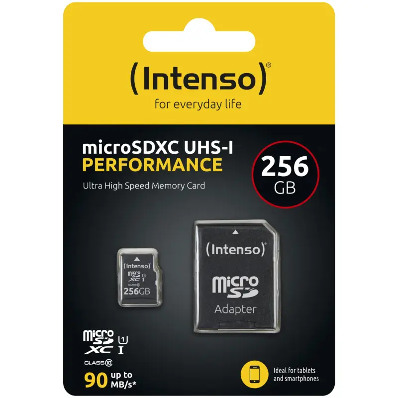 Intenso microSDXC          256GB Class 10 UHS-I U1 Performance