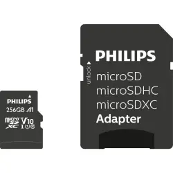 Philips MicroSDXC Card     256GB Class 10 UHS-I U1 incl. Adapter