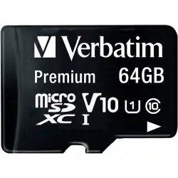 Verbatim microSDXC          64GB Class 10 UHS-I incl Adapt. 44084