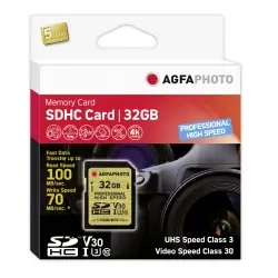 AgfaPhoto SDHC UHS I        32GB Professional High Speed U3 V30