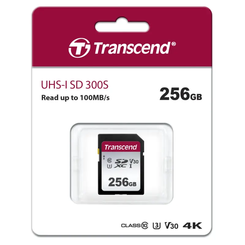 Transcend SDXC 300S        256GB Class 10 UHS-I U3 V30
