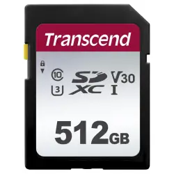 Transcend SDXC 300S        512GB Class 10 UHS-I U3 V30